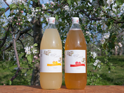 長野県安曇野市産 100％りんごジュース ぐんま名月&ふじ 1000ml 2本