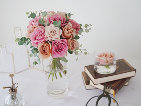 Rose bouquet S ~同系色でまとめたバラの花束~