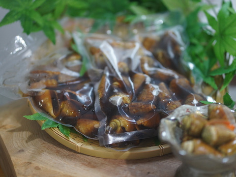 高知の絶品おつまみ！海の香り感じる 味付けチャンバラ貝 煮付け 1kg 500g×2 醤油味付け☺️