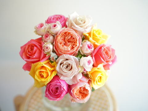 Rose mix S 〜奇日根のおすすめ品種で作るおまかせ花束〜