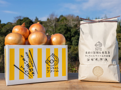 【福袋】淡路島玉ねぎ５kg×新米（にこまる）5kgのセット！