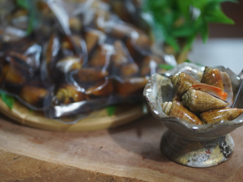 高知の絶品おつまみ！海の香り感じる 味付けチャンバラ貝 煮付け 1kg 500g×2 醤油味付け☺️