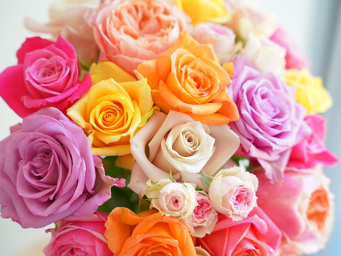 Rose mix M〜奇日根のおすすめ品種で作るおまかせ花束〜