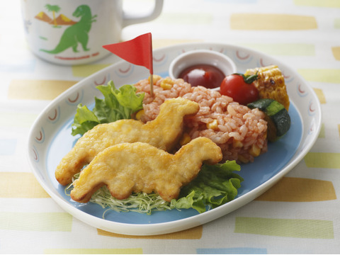 子どもに大人気！かわいい国産鶏の恐竜チキンナゲット500g×2p