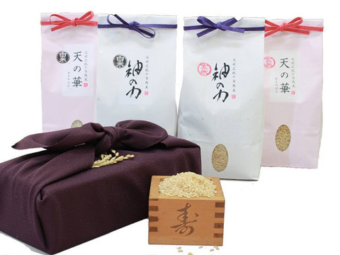 【ギフト】🌸🌸🌸『神の力』コシヒカリ玄米1kg桐箱風呂敷包み