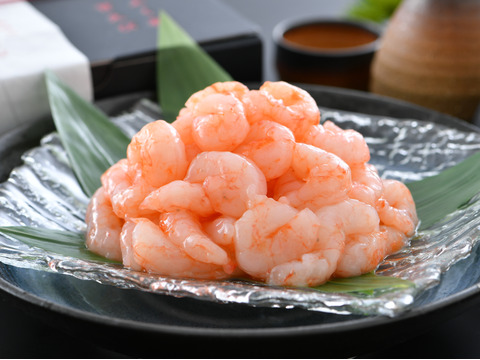 🌟人気商品　忙しい毎日の食卓に　むき身甘えび。最新の‐６０度の急速冷凍！
生と変わらない驚きの美味しさを届けます。時短ですぐ食卓へ！ふく福甘えび　120g×2袋(箱なし）
約40匹