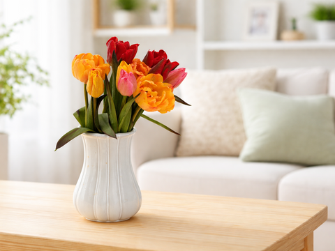 フラワーバレンタイン！　チョコレートチューリップ　（染チューリップ）　2月13日（金）発送　3～4 品種　10本　　※北海道・沖縄発送不可※