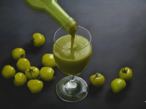 『希少』チェリートマト使用　すっきり飲みやすい！緑のチェリートマトジュース180ml×5本入