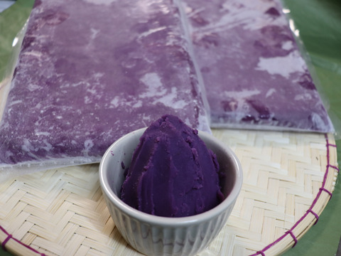 お菓子やパン、ジャムづくりに自然のむらさき色が映えます♪冷凍紫芋ペースト4kg