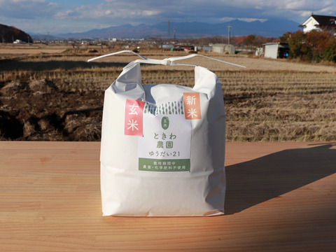 【令和7年産・新米】農薬・化学肥料不使用　長野県産ゆうだい21【玄米5kg】