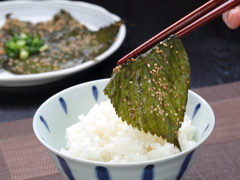 朝採れ!
シャキシャキの食感。美味しい 新鮮「えごま」の葉(100枚)