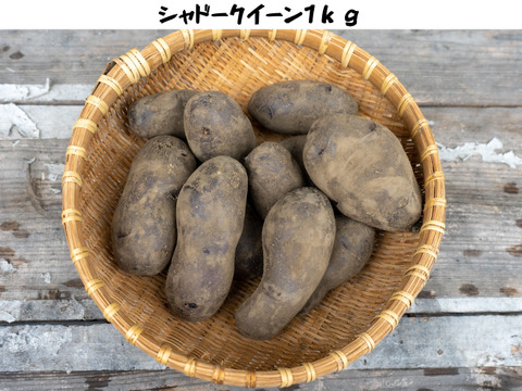 ＜食べ比べ＞インカのめざめ1kg、シャドークイーン1kg　栃木県産