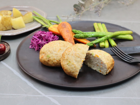 野菜入りでヘルシー！みつせ鶏ふんわり豆腐ハンバーグ 計10個