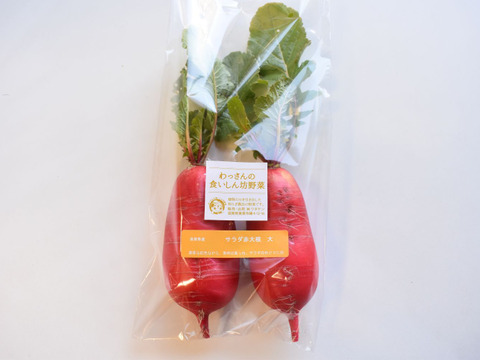 和らぎ農法　サラダ赤大根　大（1～2本）