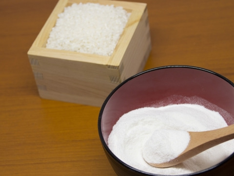 有機栽培米の白米を粉に挽いた白米粉（米粉）800g メール便