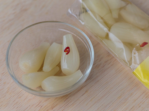 沢山のご要望に応えた大容量商品！白宝らっきょう酢漬け９０ｇ×１４Ｐ