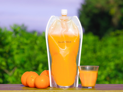 【父の日ギフト】日下みかんストレートジュース　パウチ1000ml×3本(化粧箱入)