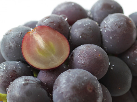 【ぶどう好きのための】種なし巨峰 家庭用・約900g（2房）【朝どれ】