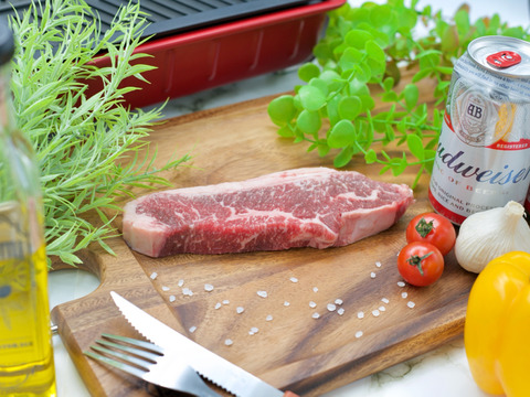 鹿児島大学共同研究!和牛サーロインステーキ400g自家産飼料のみのグラスフェッドビーフ♪