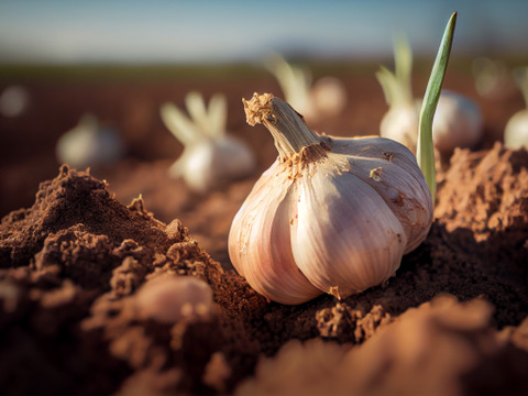 【茨城県産】ホワイト六片種 粒にんにく バラ800g(メール便）