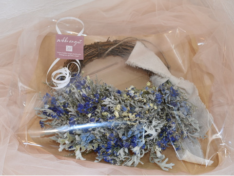 （特別価格）ドライフラワーデルフィニウムリース
