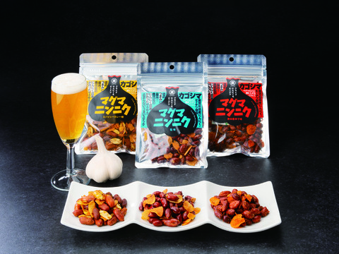 フライドガーリックとピーナッツのおつまみスナック50g×３p【冬ギフト】