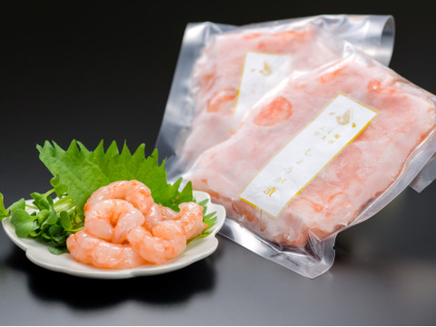 🌟人気商品　忙しい毎日の食卓に　むき身甘えび。最新の‐６０度の急速冷凍！
生と変わらない驚きの美味しさを届けます。時短ですぐ食卓へ！ふく福甘えび　120g×2袋(箱なし）
約40匹