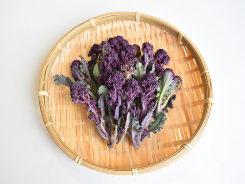和らぎ農法　紫茎ブロッコリー（約150g）