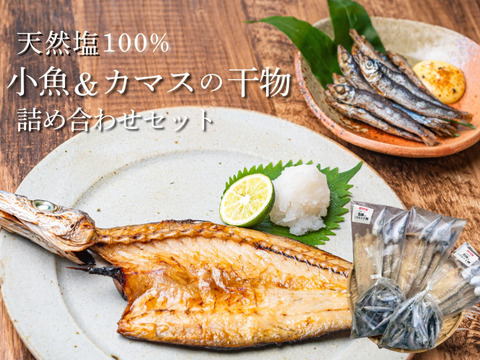 【海の精×天日干し】無添加干物セット（カマス６枚・小魚500g）