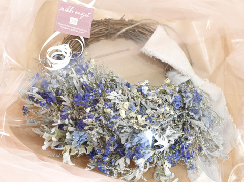 （特別価格）ドライフラワーデルフィニウムリース
