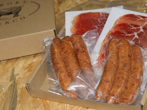 【冬ギフト】悠牧豚ドバーっと肉汁『飲むフランク』＆プレミアム生ハム