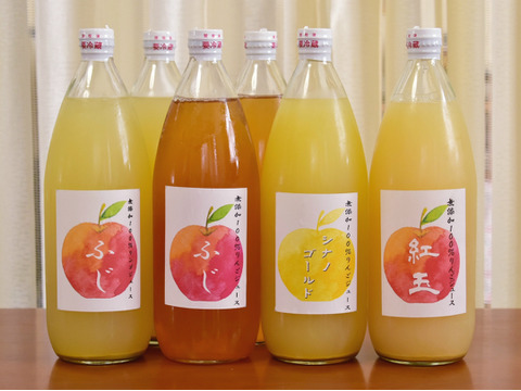 【夜市限定商品】4種類のりんごジュース飲み比べセット(特別価格 /無添加)