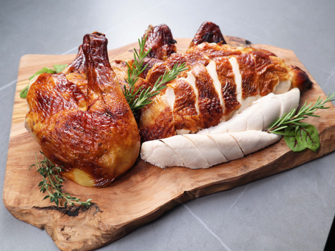 レンジ調理で完成！みつせ鶏丸焼きロースト1羽（約1kg）
