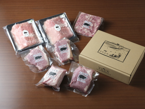 【ランプ・シンタマ・シキンボ】【希少部位厳選】十勝の森放牧豚どろぶたのモモ堪能セット（約1800g）