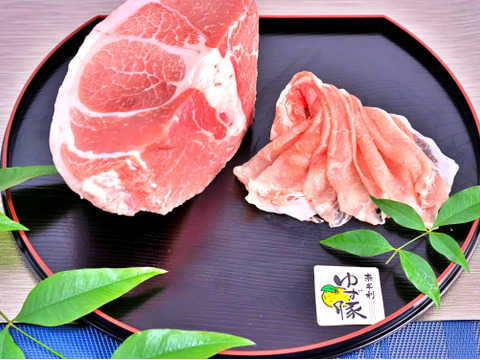 【煮込み料理に最適！】ゆず豚・モモ肉の薄切り500g