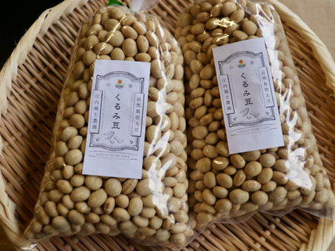 ◎自然栽培◎秘伝豆・くるみ豆 各600g《令和6年・山形県鶴岡産》：山形