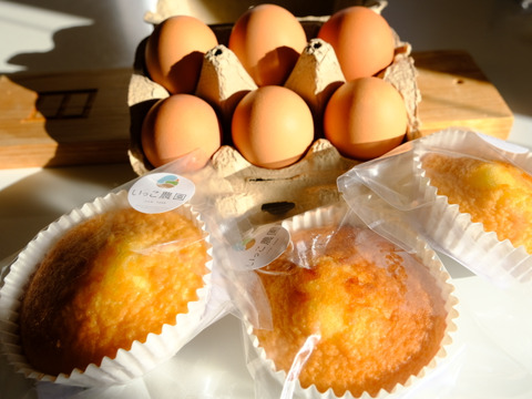 【期間限定！】熊本県南阿蘇村の自社農場で育てた平飼い卵をたっぷり使った『マドレーヌ』と『赤卵』のセット