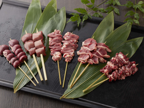 【初回限定BOX】【肝好き部位‼】安曇野地鶏焼き鳥内臓部位10本セット!特製タレ・鍋煎り塩付!