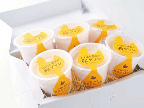 濃厚な味わい!にわとり農家の卵プリン6個セット