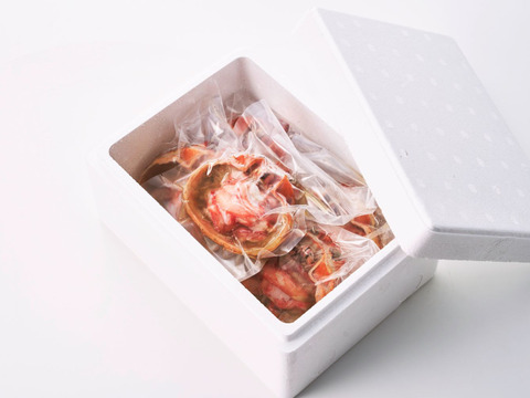 佐渡島直送！『冷凍』浜茹で紅ズワイガニ甲羅盛り（100ｇ×5パック/蟹ミソ入り）