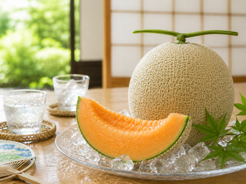上品な甘さが広がる「宝玉メロン」｜めろん2玉