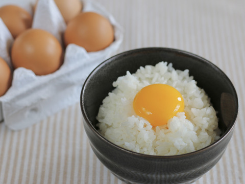 【ほかほかご飯に卵をぽとん。】違いがわかるシンプルな食べ方がオススメ。平飼い卵20個｜鹿児島・棚田の里育ち『楓のときめき』｜