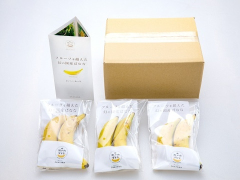 フルーツを超えた幻の国産バナナ、皮ごと食べられる「瀬戸内ばなな」2本入3pack(計6本)