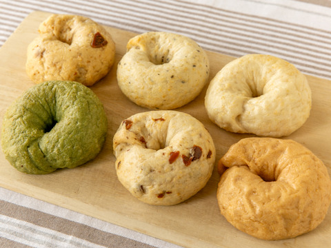 【焼き立てを瞬間冷凍！】南魚沼産玄米ベーグル6種10個セット(90g×10個）