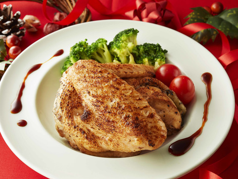 【数量限定‼ご予約開始‼】地鶏クリスマスチキン半羽セット‼温めるだけ‼切るだけ‼2~4人前