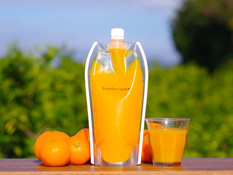 【父の日ギフト】日下みかんストレートジュース　パウチ500ml×3本(化粧箱入)