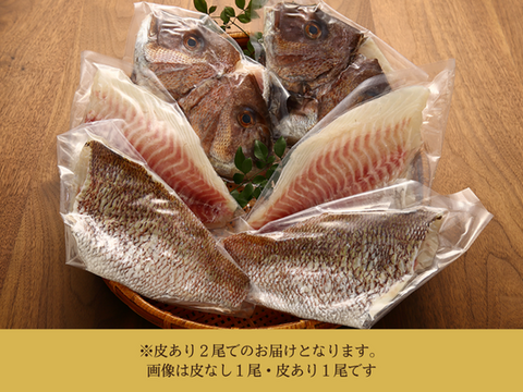 【夏ギフト】ちょっと贅沢な贈り物♪ブランド真鯛２尾！セット！＜皮あり×２尾＞