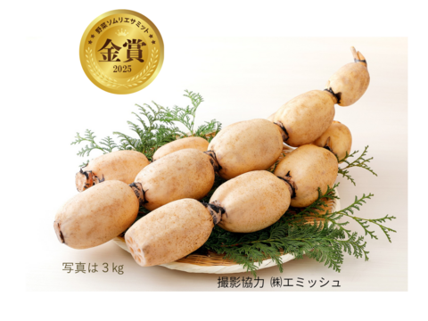 【 2025年野菜ソムリエサミット 金賞 】野菜のプロが認めた美味しさを、掘りたて直送でお手元へ！！ すずきの「口福れんこん」 松  4キロ