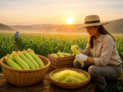 【予約 7月中旬発送】とうもろこしのヒゲ 生 南蛮毛 国産 農薬検査済 2026年製造  1kg 業務販売 卸し なんばんげ　ナンバンゲ