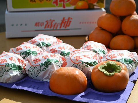 【柿の王様】岐阜県産採れたて！直送富有柿(贈答用 ３Ｌサイズ２０個入)